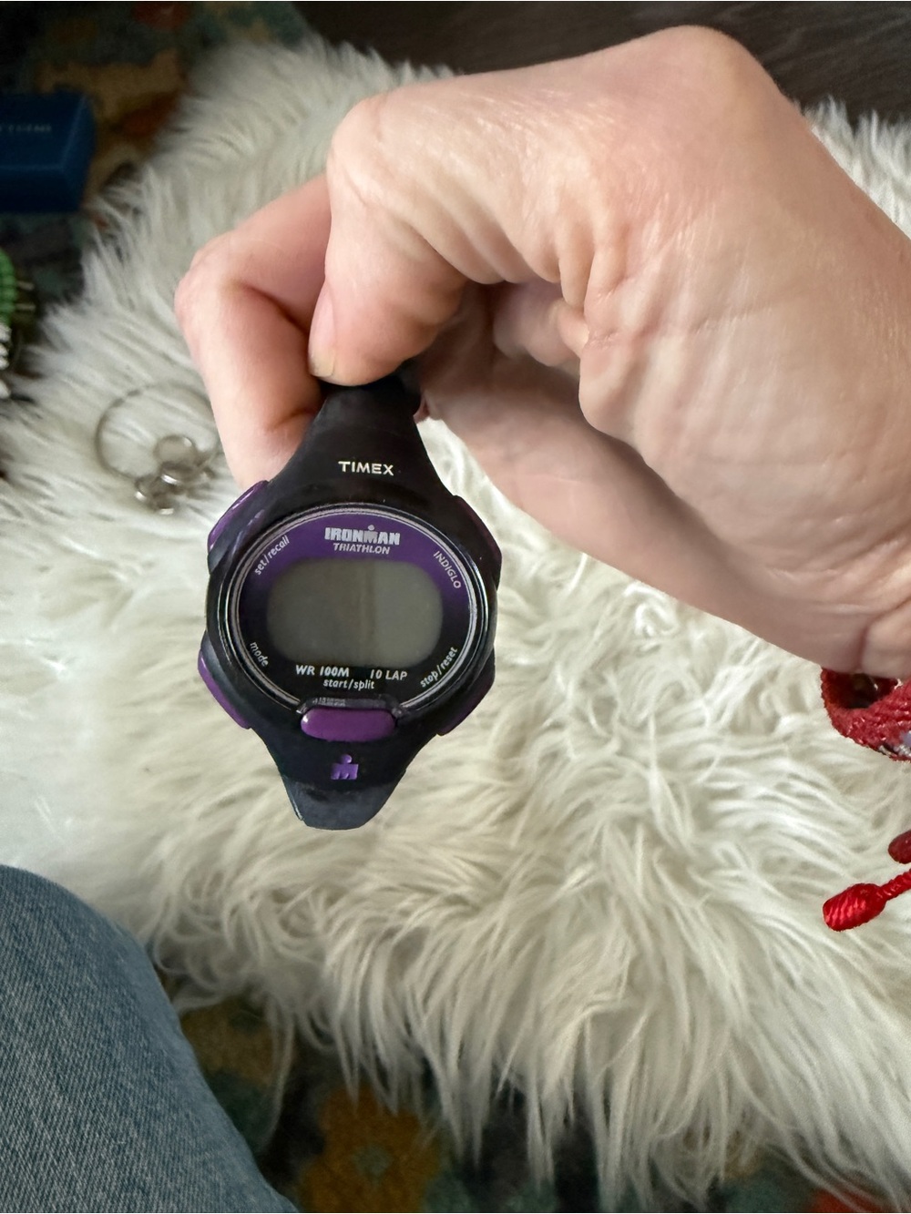 Timex Purple and Black Digital Sports Watch